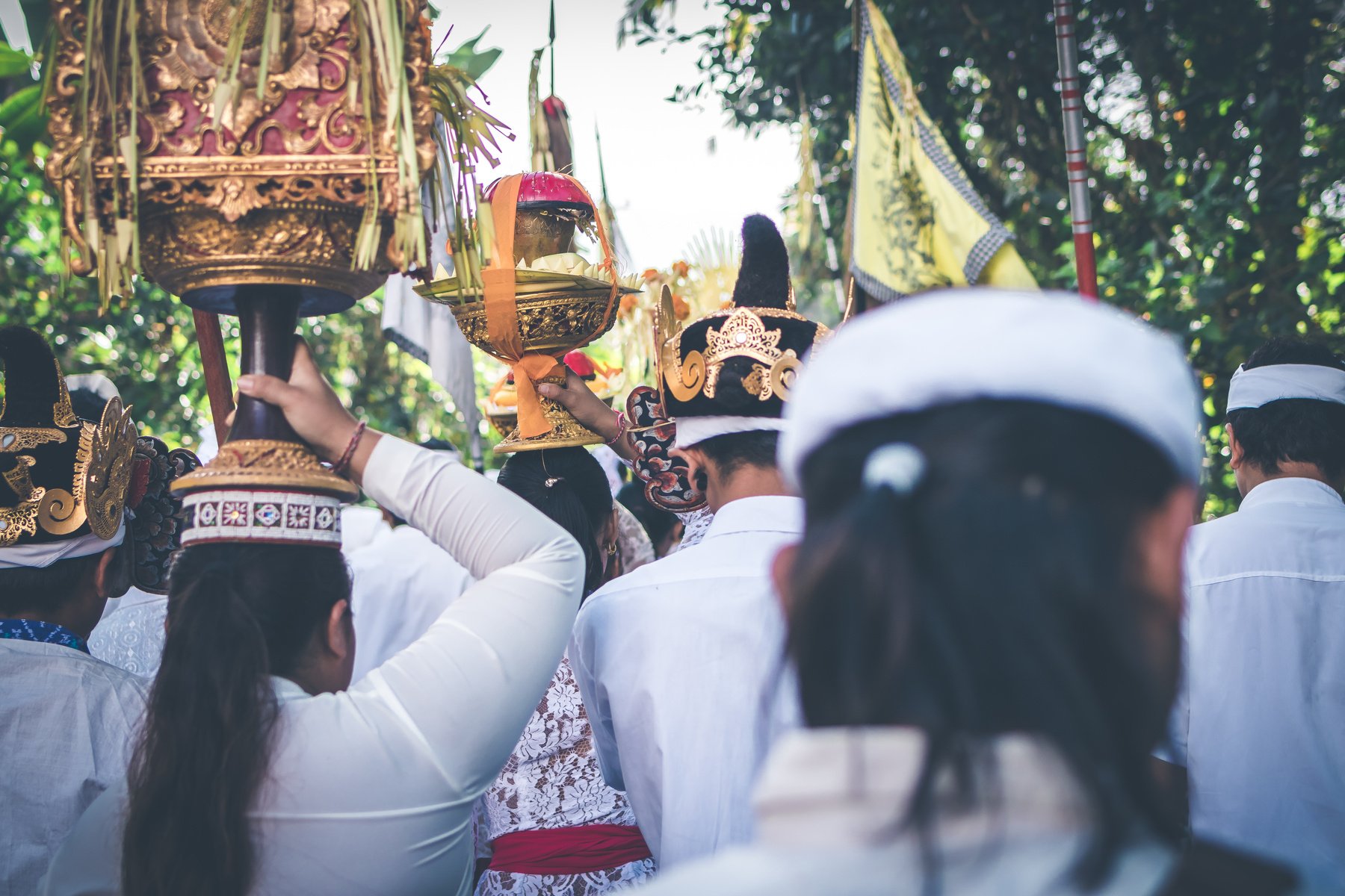 People In Procession Celebrating Nyepi